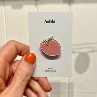 Aeble wooden pin badge